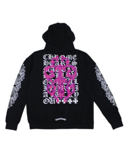 Chrome Hearts Eye Chart Dagger Zip up Hoodie – Black
