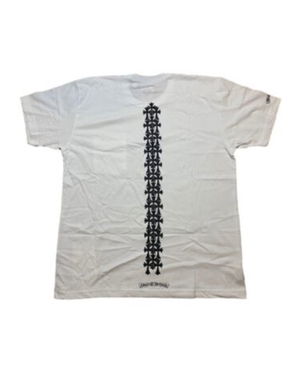 Chrome Hearts Cemetery Cross Tire Tracks T-Shirt – White