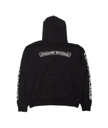 Chrome Hearts Banner Logo Hoodie – Black