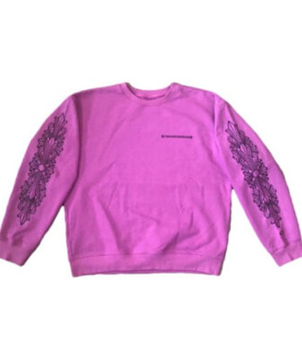 Chrome Hearts Matty Boy Spider Web Crewneck Sweatshirt – Purple