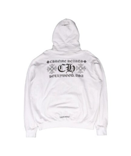 Chrome Hearts Hollywood Patch Logo Hoodie – White