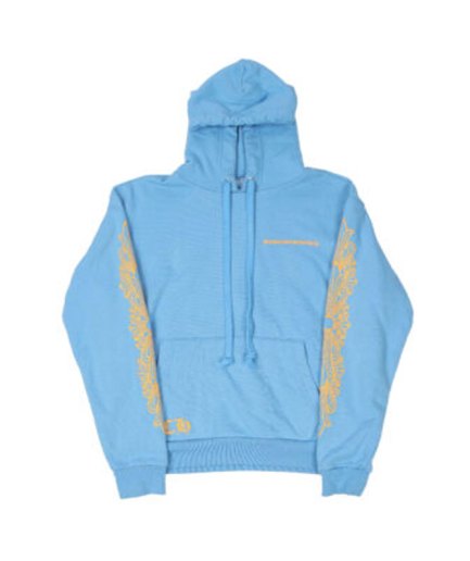 Chrome Hearts Floral Sleeve Hoodie – Blue