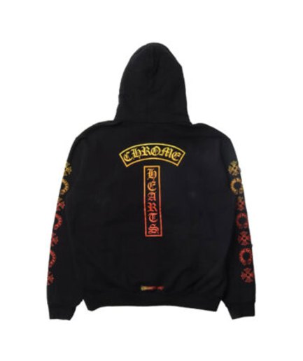 Chrome Hearts Gradient Logo Hoodie – Black