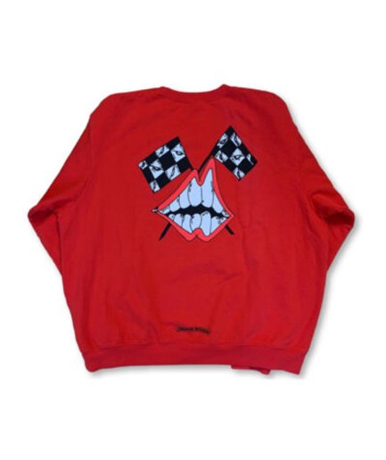 Chrome Hearts Matty Boy Chomper Crewneck Sweatshirt – Red