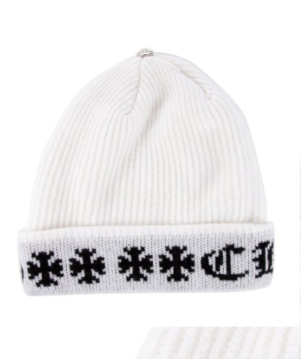 Chrome Hearts Big Daddy Cashmere Beanie – White
