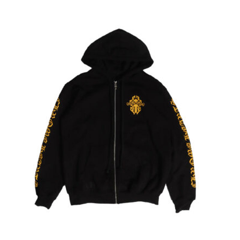 Chrome Hearts Dagger Logo Zip-Up Hoodie – Black | Official Store