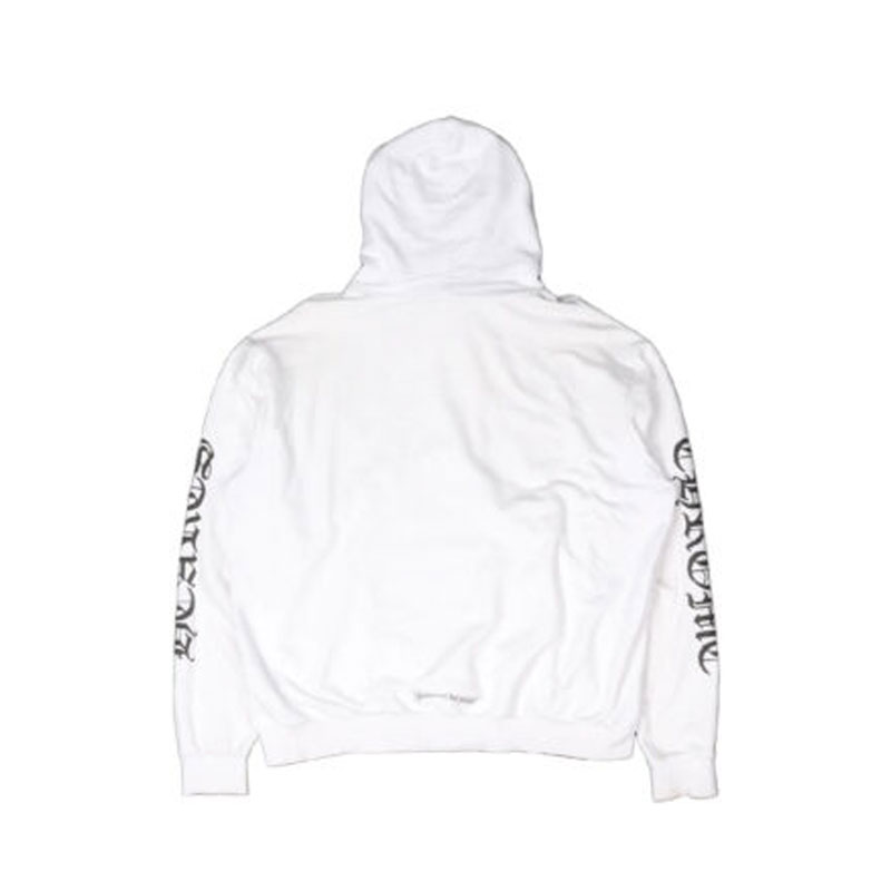 Chrome Hearts Vertical Logo Hoodie – White | Official Store